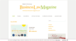 Desktop Screenshot of businesslaw-magazine.com