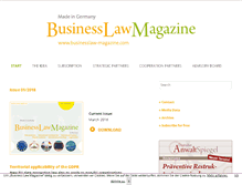 Tablet Screenshot of businesslaw-magazine.com